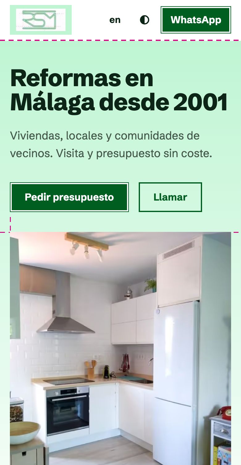 Web de RESEMA vista en el móvil
